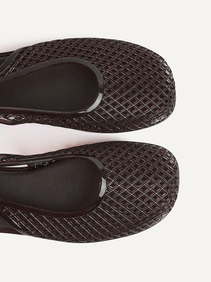 Oceana Brown Jelly Sling Back Sandals