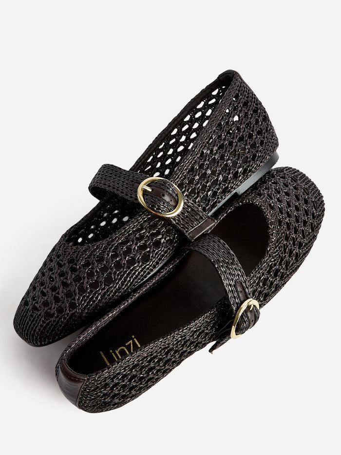 Verona Brown Handwoven Mary Jane Pumps