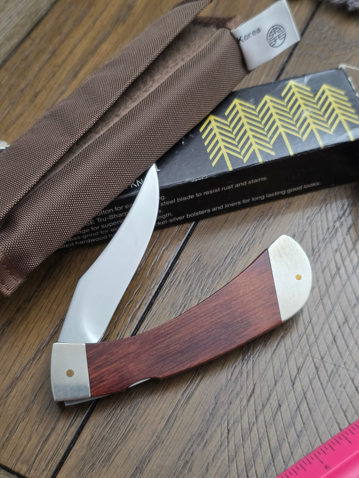 1983 Case XX Pro-Lock II Lockback Folding Knife Wood Handles New Grind Blades