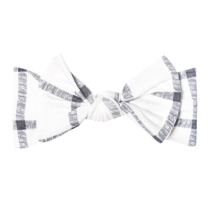 Knit Headband Bow - Ledger