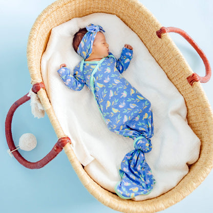 Newborn Knotted Gown - Birdie