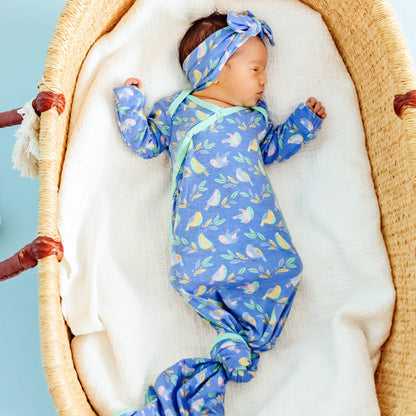 Newborn Knotted Gown - Birdie