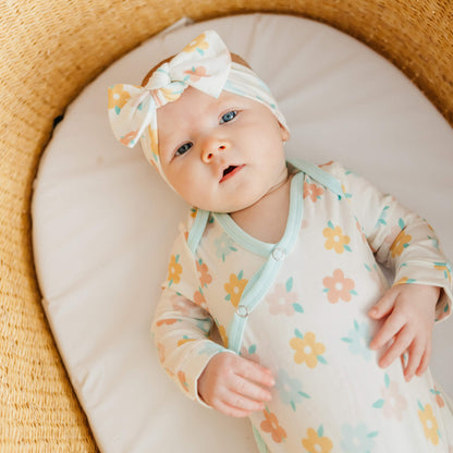 Newborn Knotted Gown - Daisy