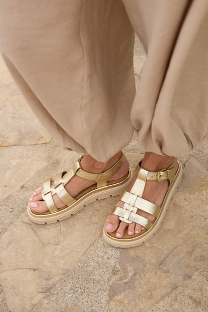 Adventure Gold Gladiator Flat Sandals