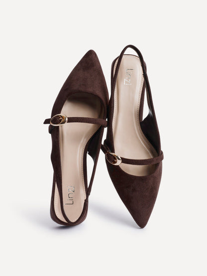 Align Brown Faux Suede Ballet Flats