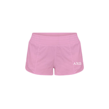 Alpha Chi Omega lululemon Hotty Hot High-Rise Lined Short 2.5" - Pink Frosting