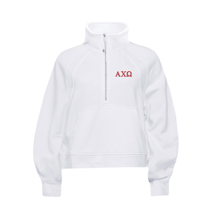 Alpha Chi Omega lululemon Scuba Oversized FUNNEL-Neck Half Zip - Letters