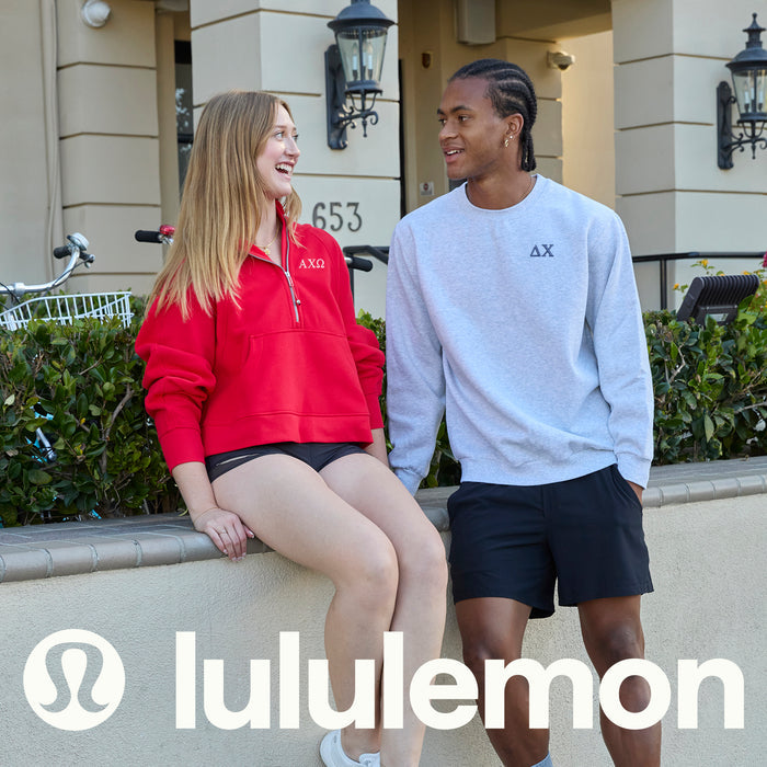 Alpha Chi Omega lululemon Scuba Oversized Half-Zip Hoodie - True Red