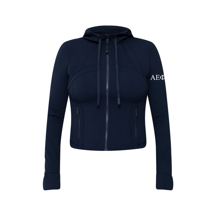 Alpha Epsilon Phi lululemon Define Cropped Hooded Jacket Nulu - NAVY