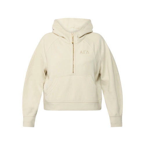 Alpha Gamma Delta lululemon Scuba Oversized Half-Zip Hoodie - Ivory & Gold