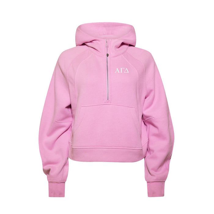 Alpha Gamma Delta lululemon Scuba Oversized Half-Zip Hoodie - Pink Frosting