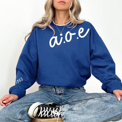 Alpha Omega Epsilon 1983 Avenue Crewneck