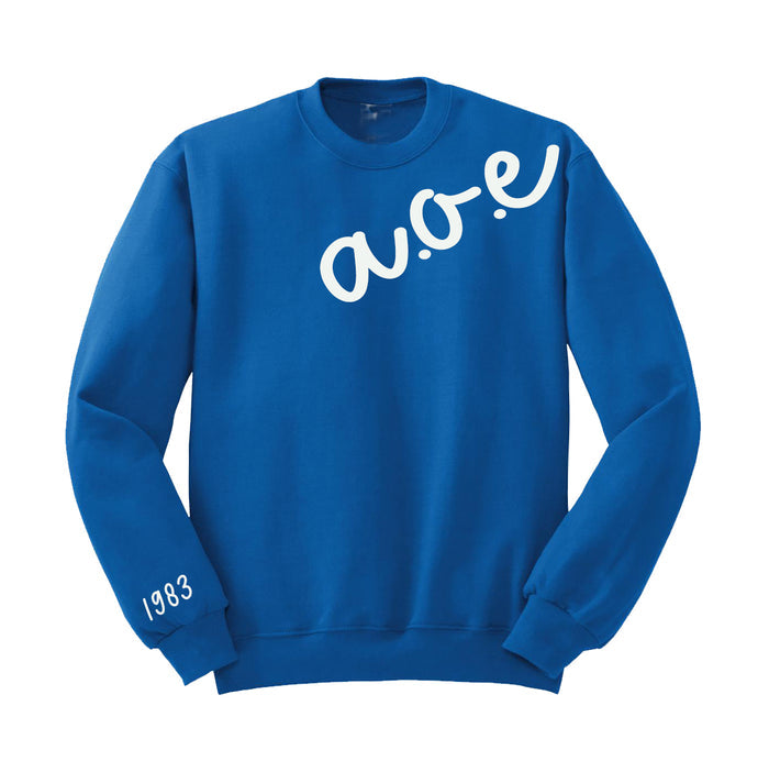 Alpha Omega Epsilon 1983 Avenue Crewneck