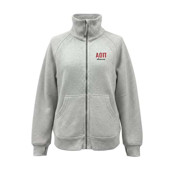 Alpha Omicron Pi ALUMNA lululemon long Scuba Oversized Funnel - Full-Zip