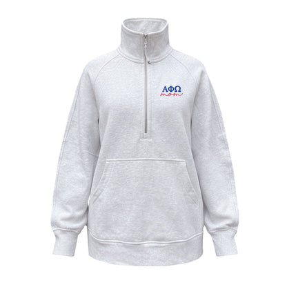 Alpha Phi Omega MOM lululemon Scuba Oversized Funnel-Neck Half Zip Long - MOM