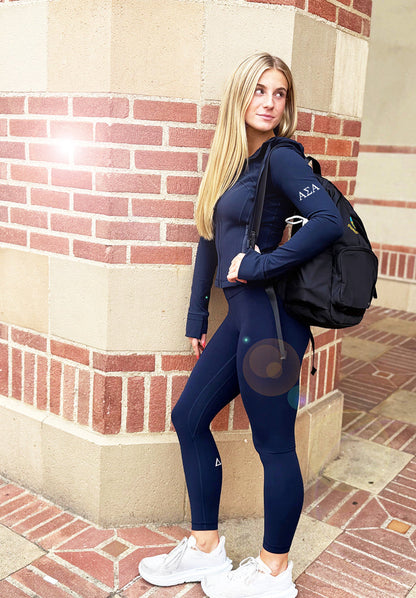 Alpha Sigma Alpha lululemon Define Cropped Hooded Jacket Nulu - NAVY
