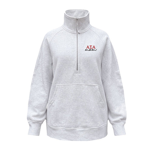 Alpha Sigma Alpha MOM lululemon Scuba Oversized Funnel-Neck Half Zip Long