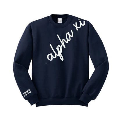 Alpha Xi Delta 1893 Avenue Crewneck