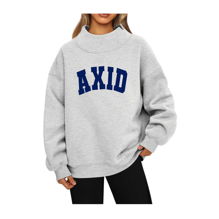 Alpha Xi Delta Mock Neck Sweatshirt - AXID