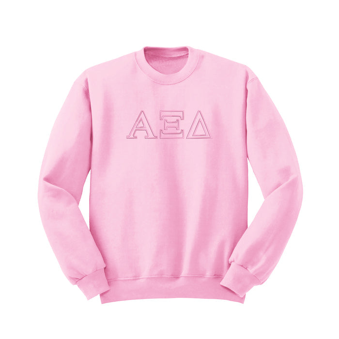 Alpha Xi Delta Outline Monochromatic Crewneck