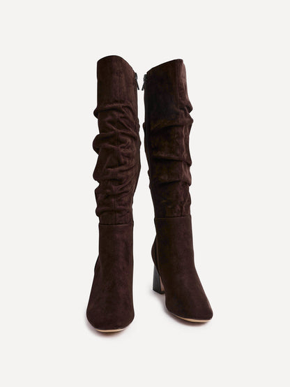 Alpine Brown Long Heeled Boots