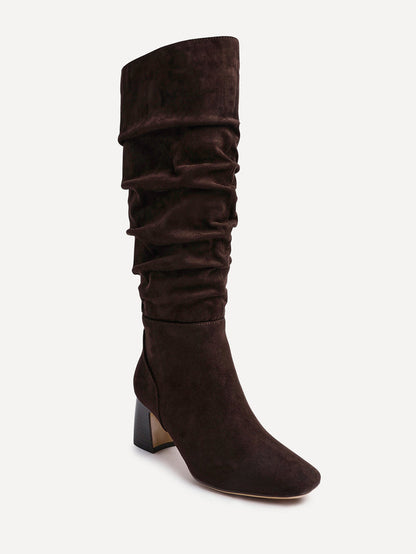 Alpine Brown Long Heeled Boots