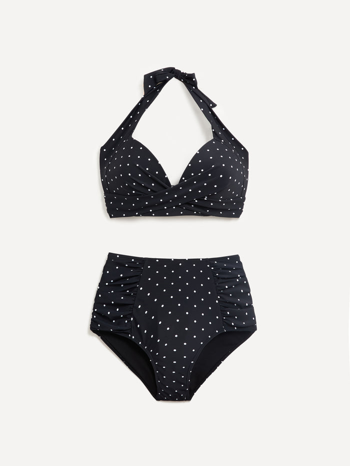 Amalfi Polka Dot High Waisted Tummy Control Bikini