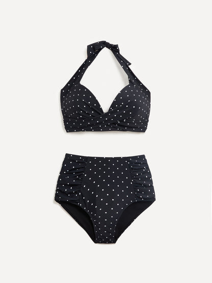 Amalfi Polka Dot High Waisted Tummy Control Bikini