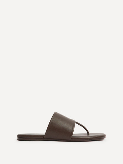 Amara Brown Flat Sandals