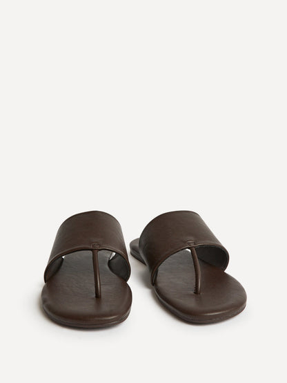 Amara Brown Flat Sandals