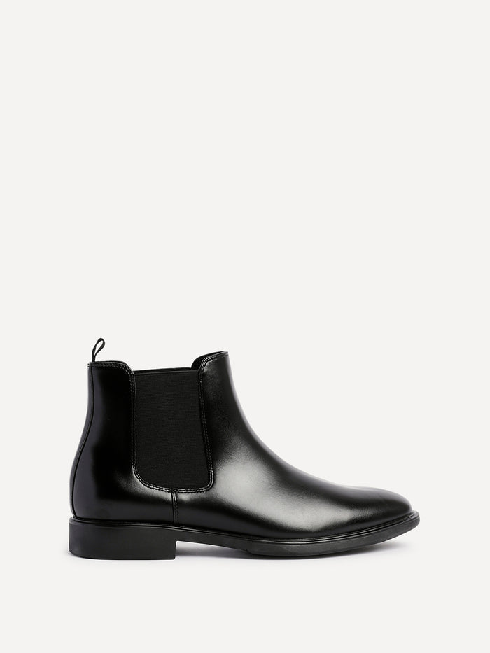 Antonio Mens Black Faux Leather Chelsea Boots