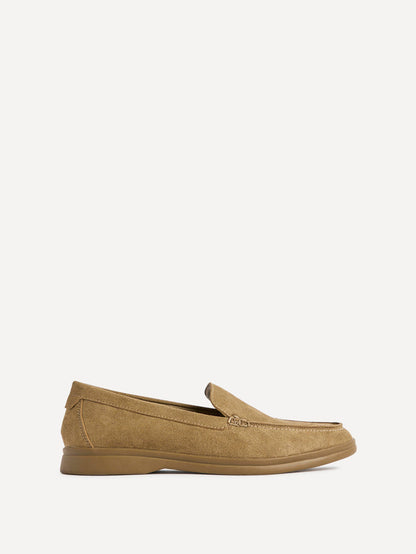 Apparel Beige Suede Leather Loafers