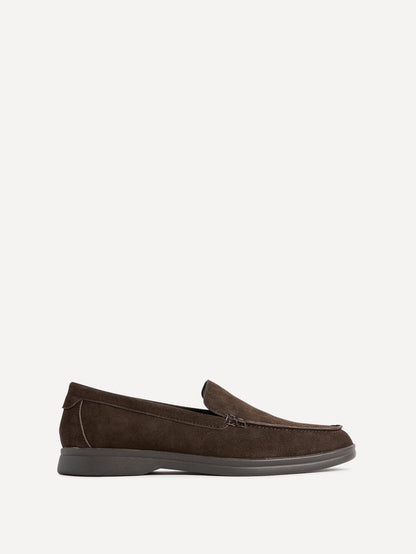 Apparel Brown Suede Leather Loafers