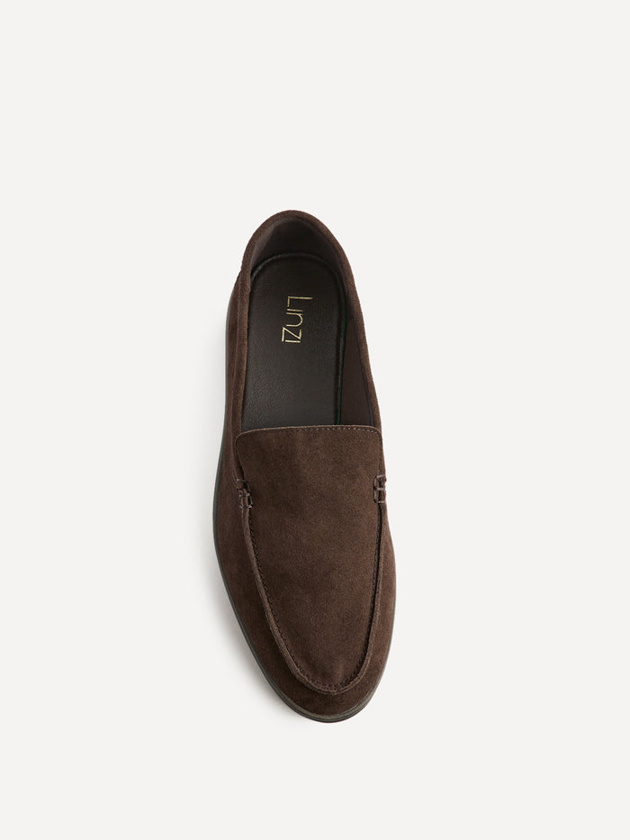 Apparel Brown Suede Leather Loafers