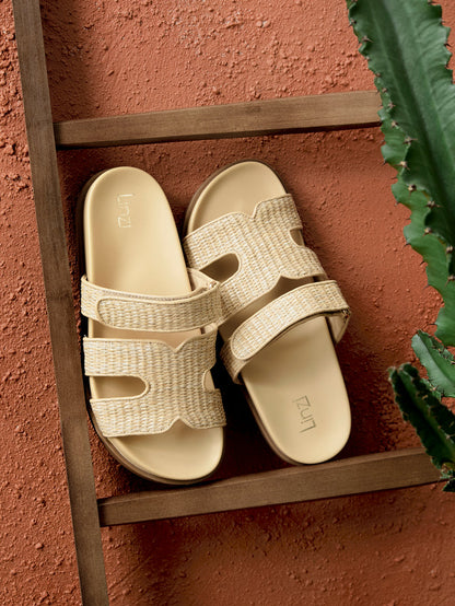 Avena Natural Flat Sandals