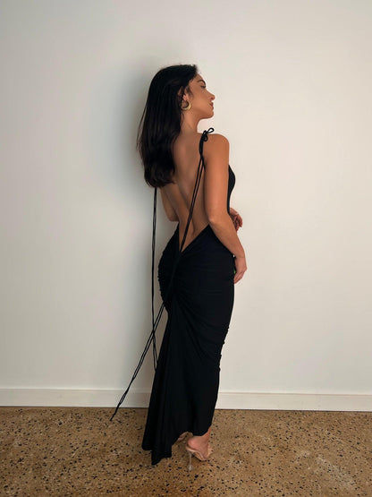 Azari Midi Dress - Black