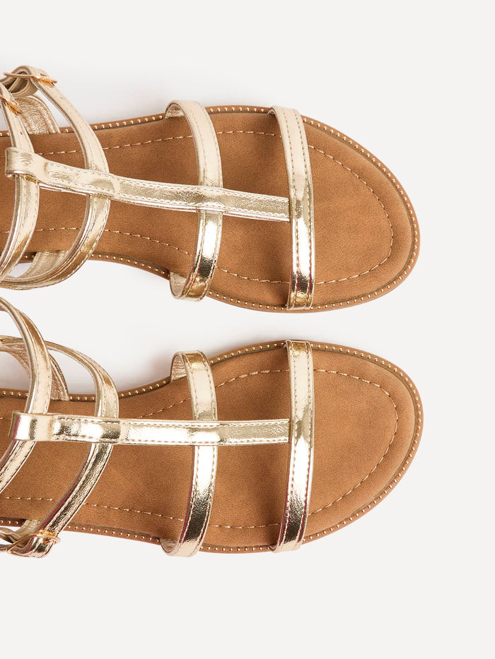 Belinda Gold Gladiator Sandals