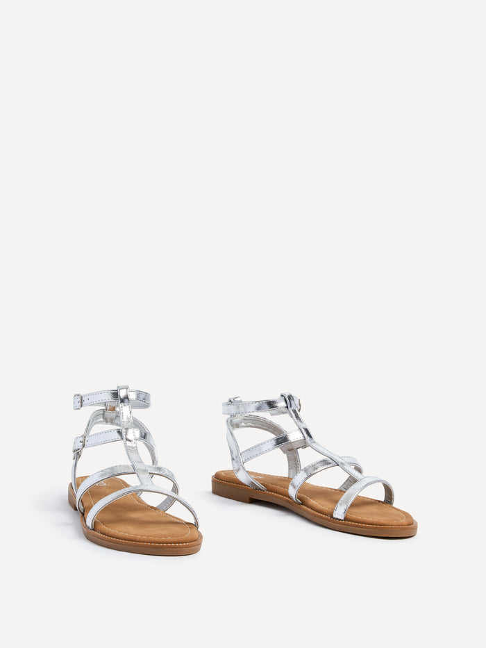 Belinda Silver Gladiator Sandals