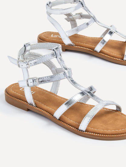 Belinda Silver Gladiator Sandals