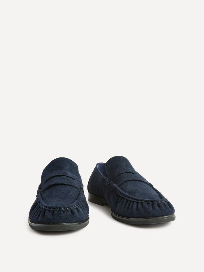 Belmont Navy Suede Loafers