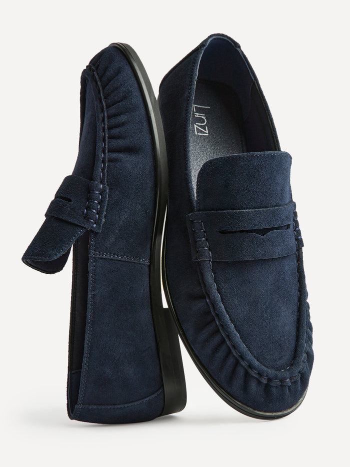 Belmont Navy Suede Loafers
