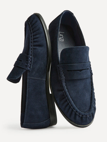 Belmont Navy Suede Loafers