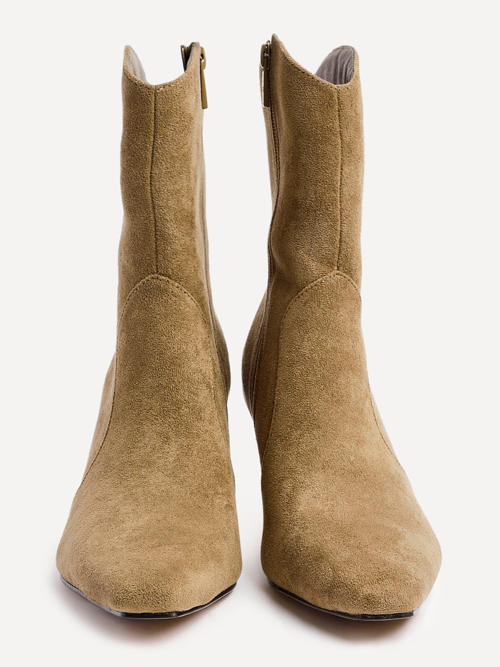 Calabasas Sand Western Heeled Boots