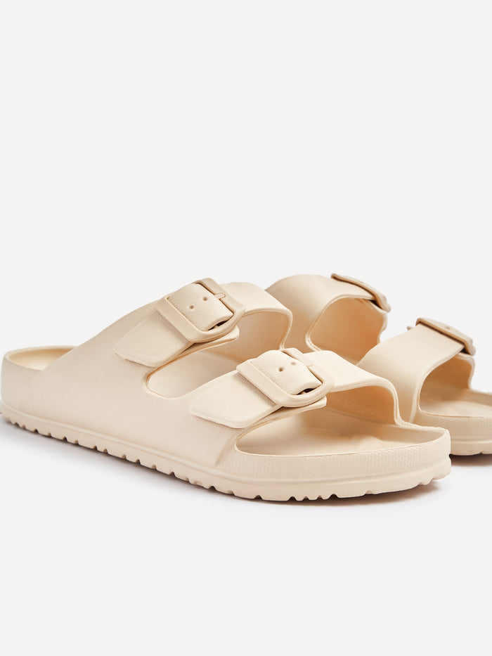 Candice Nude Slip On Slider Sandals
