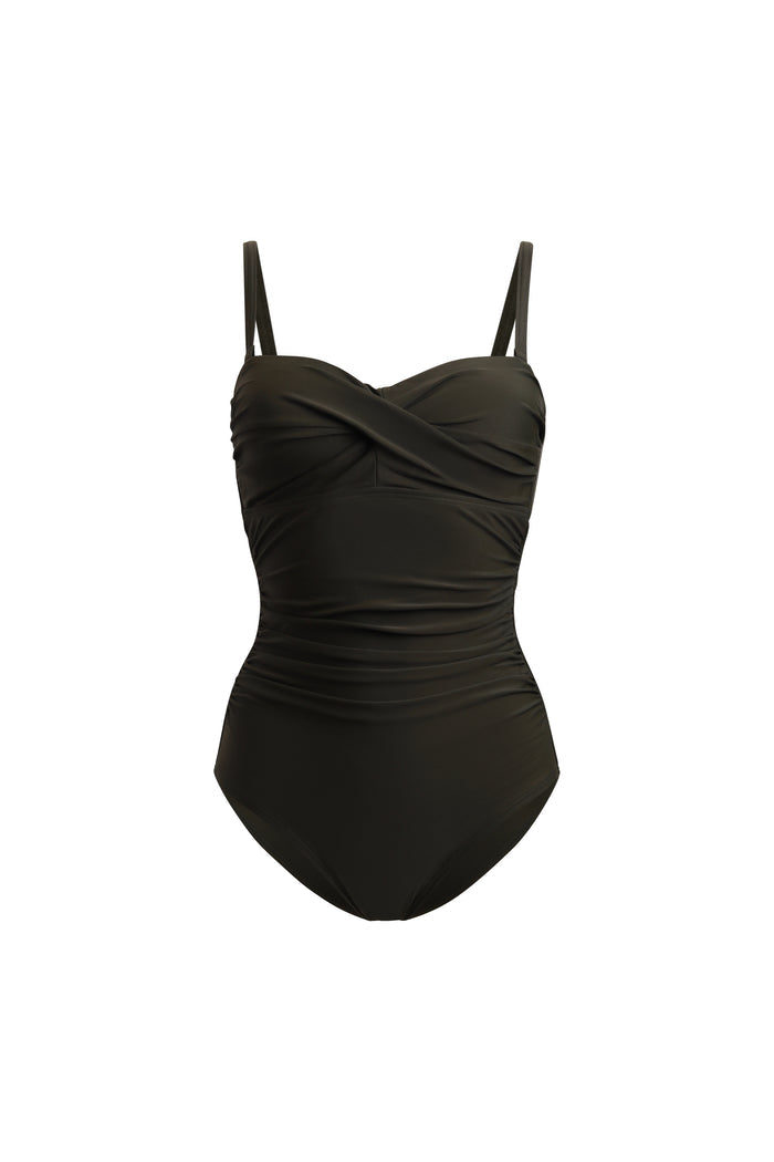 Capri Khaki Tummy Control Swimsuit