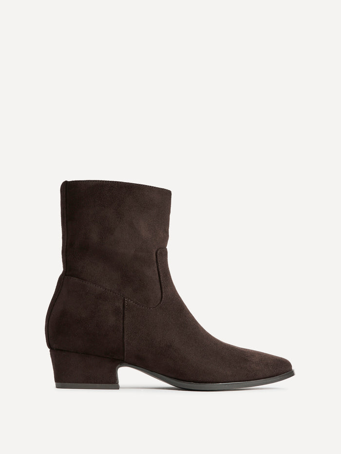 Chalet Brown Faux Suede Ankle Boots