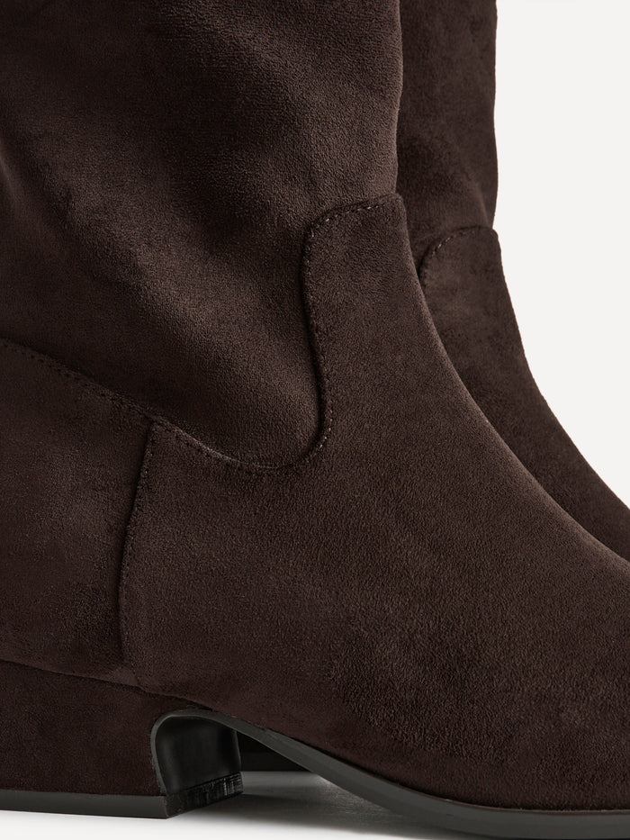 Chalet Brown Faux Suede Ankle Boots