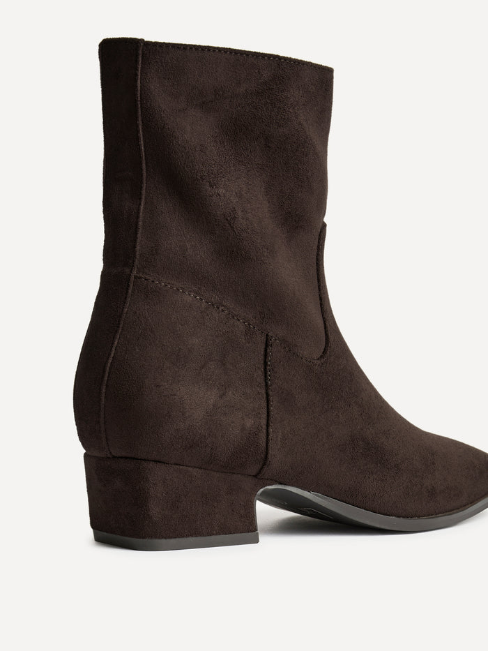 Chalet Brown Faux Suede Ankle Boots