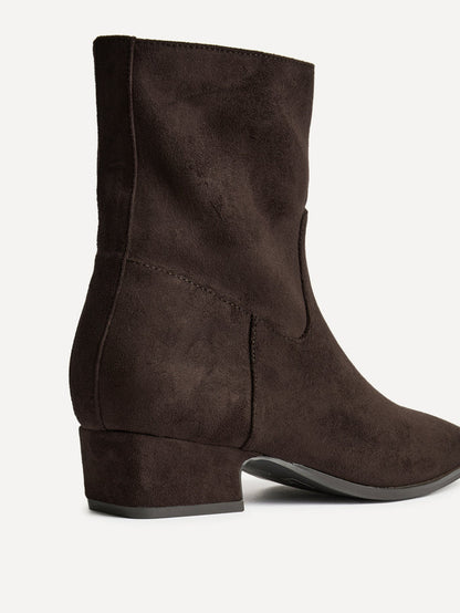 Chalet Brown Faux Suede Ankle Boots