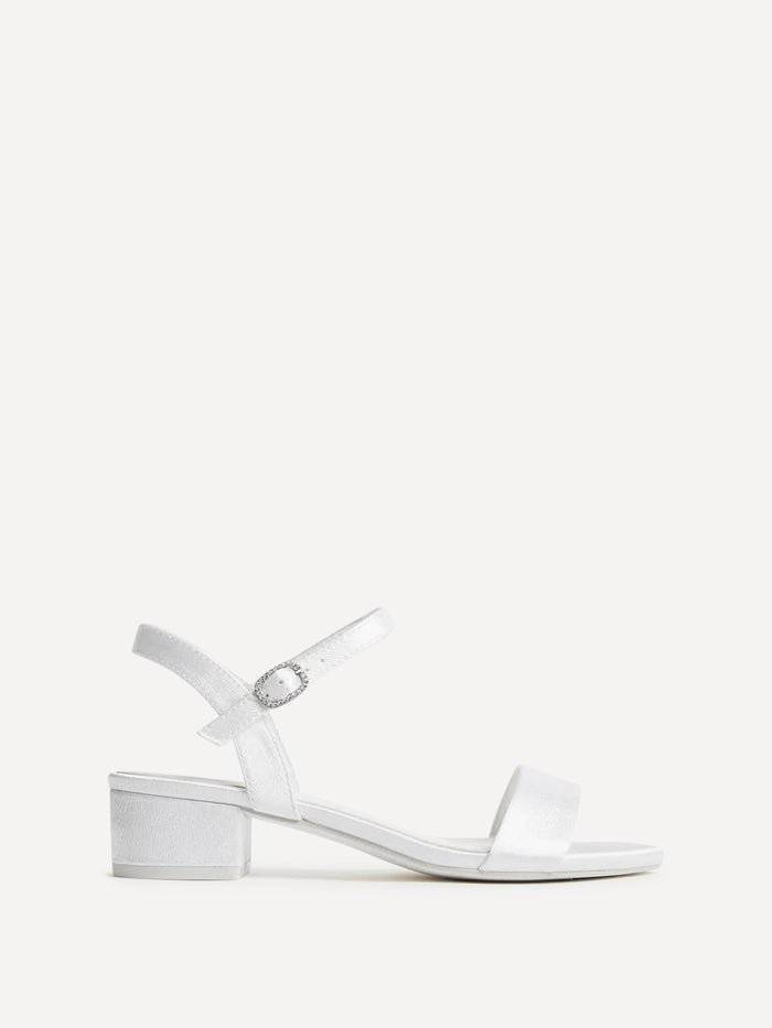 Chapel Bridal Ivory Satin Heeled Sandals